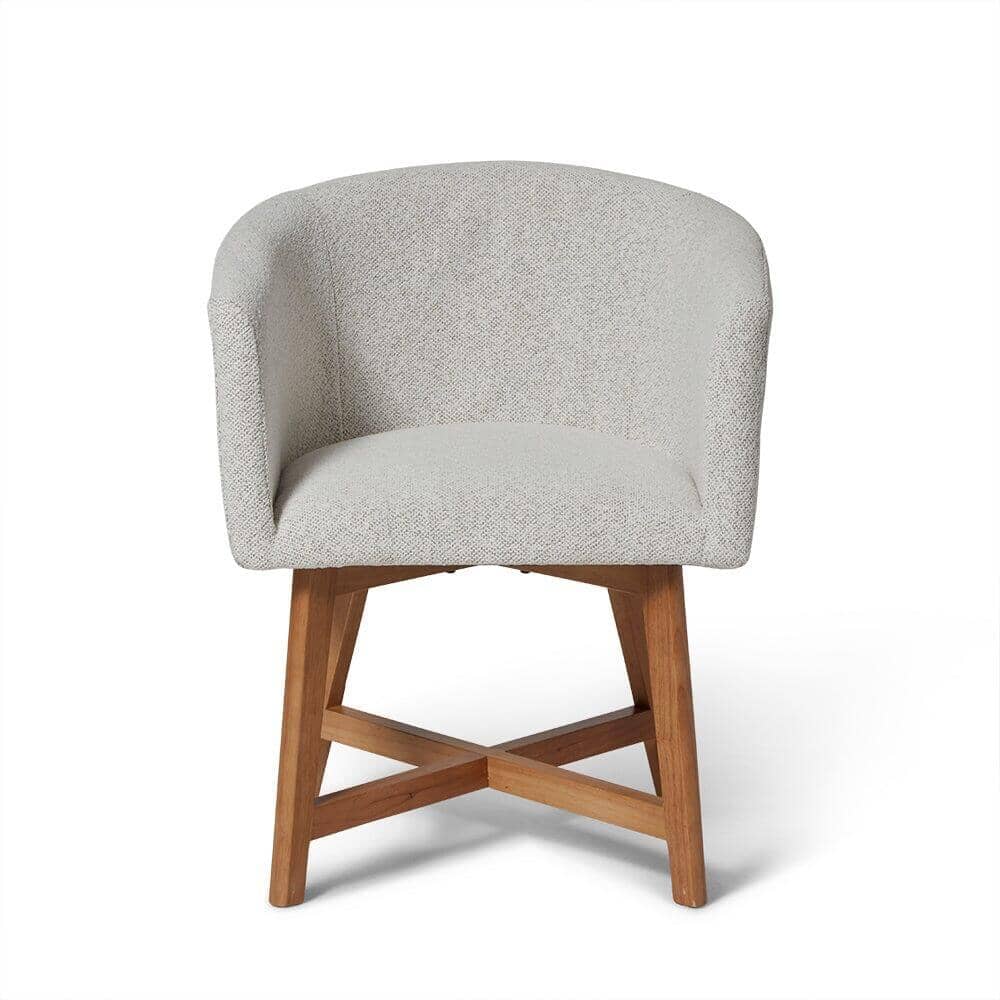 OUTLET - Magnus Dove Grey Dining Chairs - Set of 2 - Oak Legs