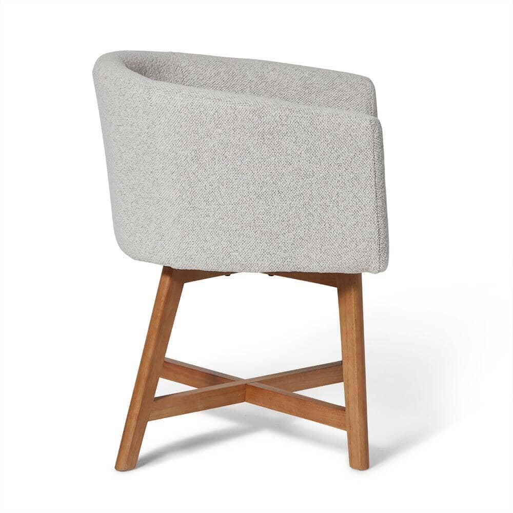 OUTLET - Magnus Dove Grey Dining Chairs - Set of 2 - Oak Legs