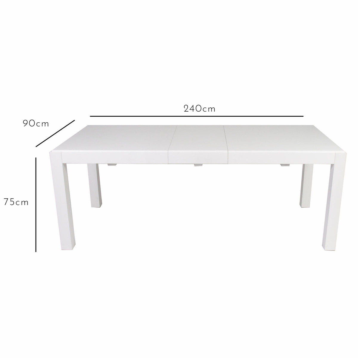 Outlet - Magnus White Wood extendable dining table