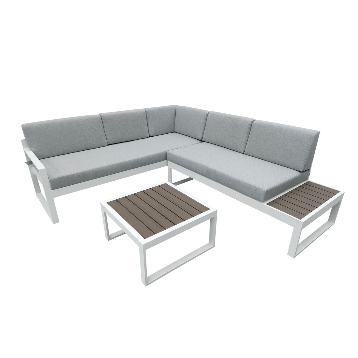 Outlet - Maia Garden Corner Sofa - White - Left Hand Assembly