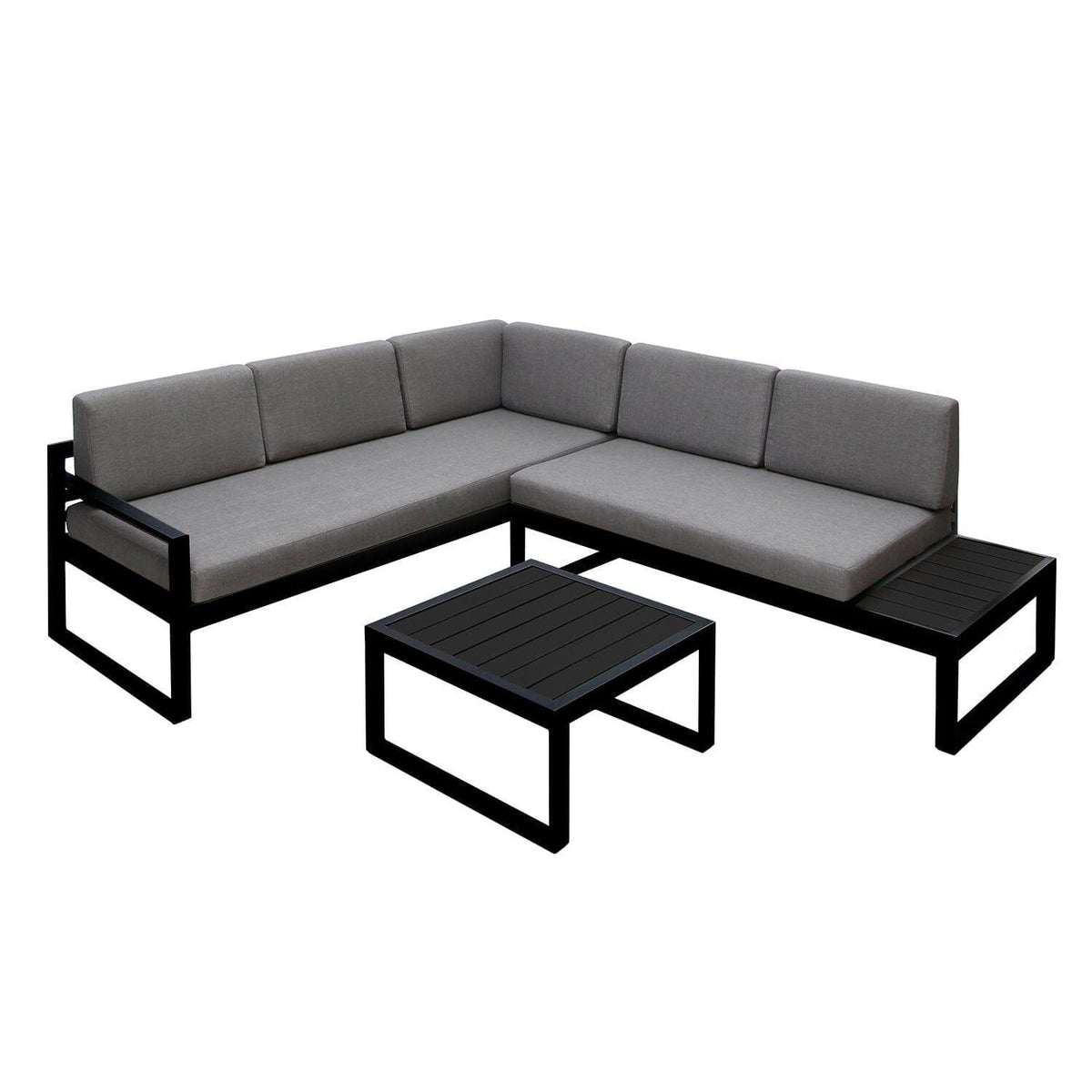OUTLET - Maia Garden Corner Sofa - Black Left Hand Assembly