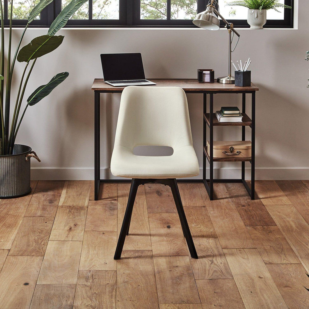 OUTLET - Margot Cream Office Chair - Black Legs