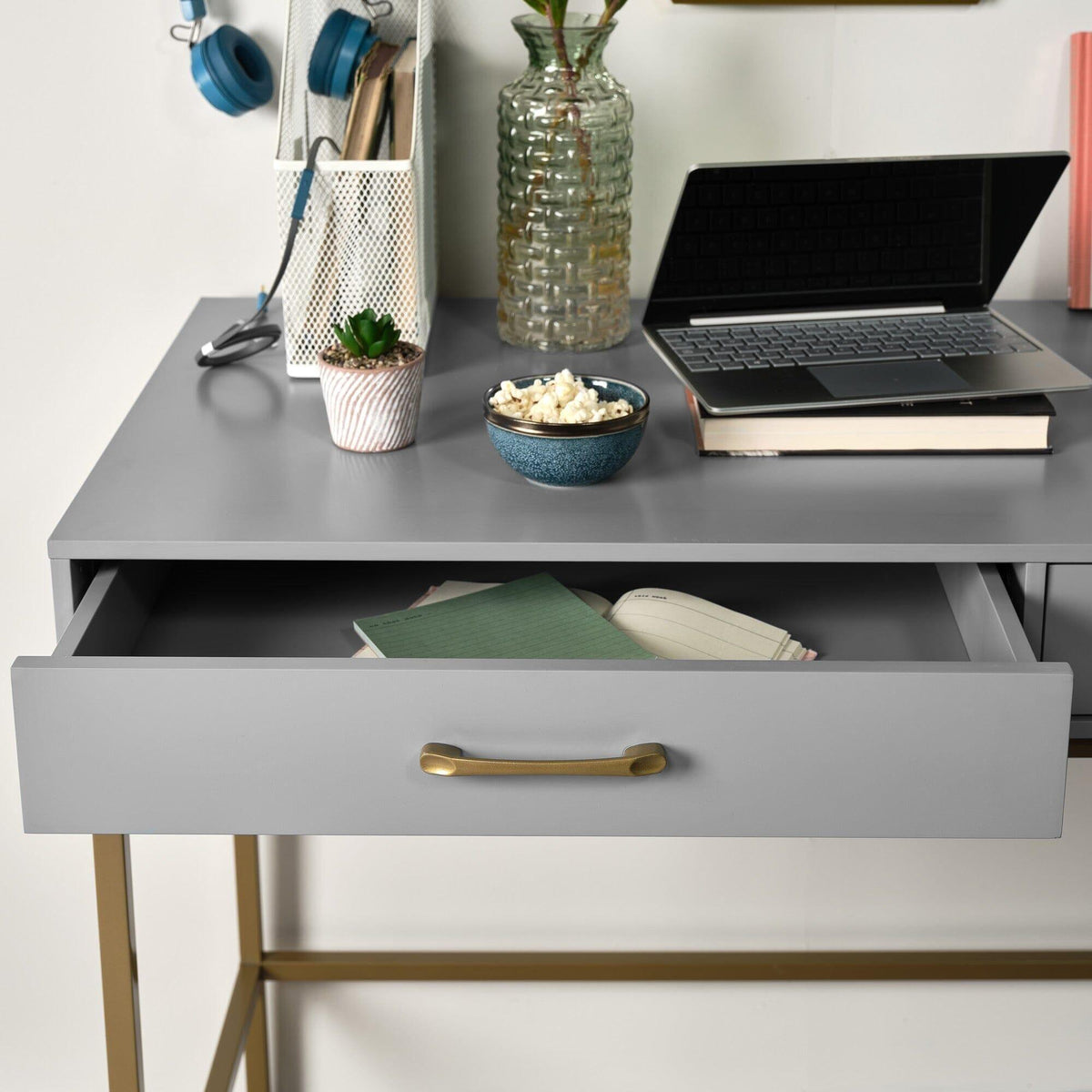 OUTLET - Marie Grey Dressing Table with Drawers