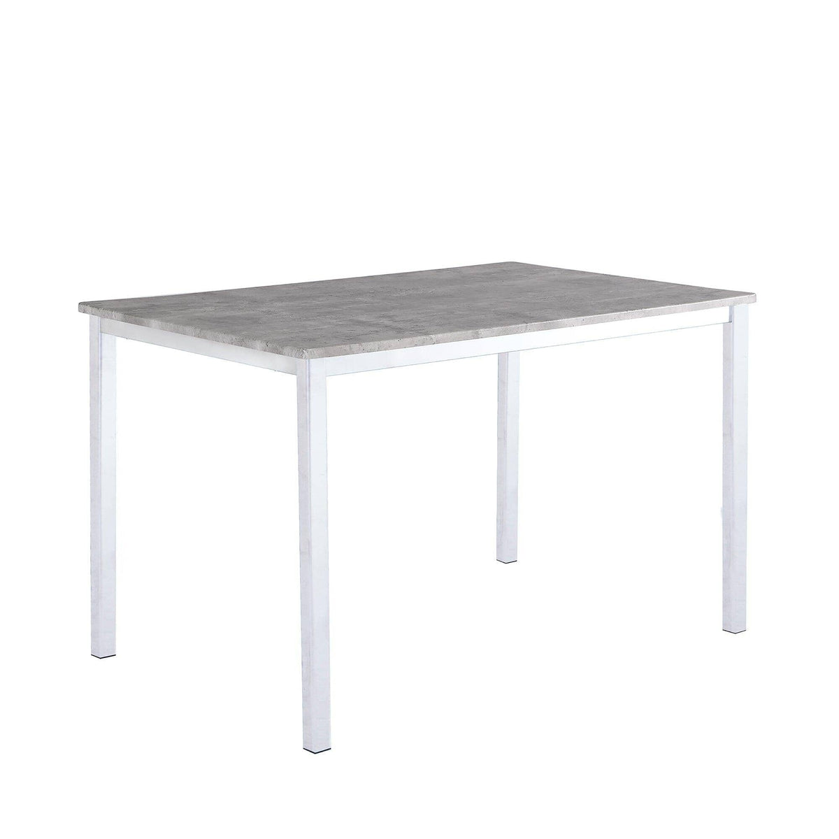 OUTLET - Milo Concrete Effect Dining Table - 4 Seater - Chrome Legs