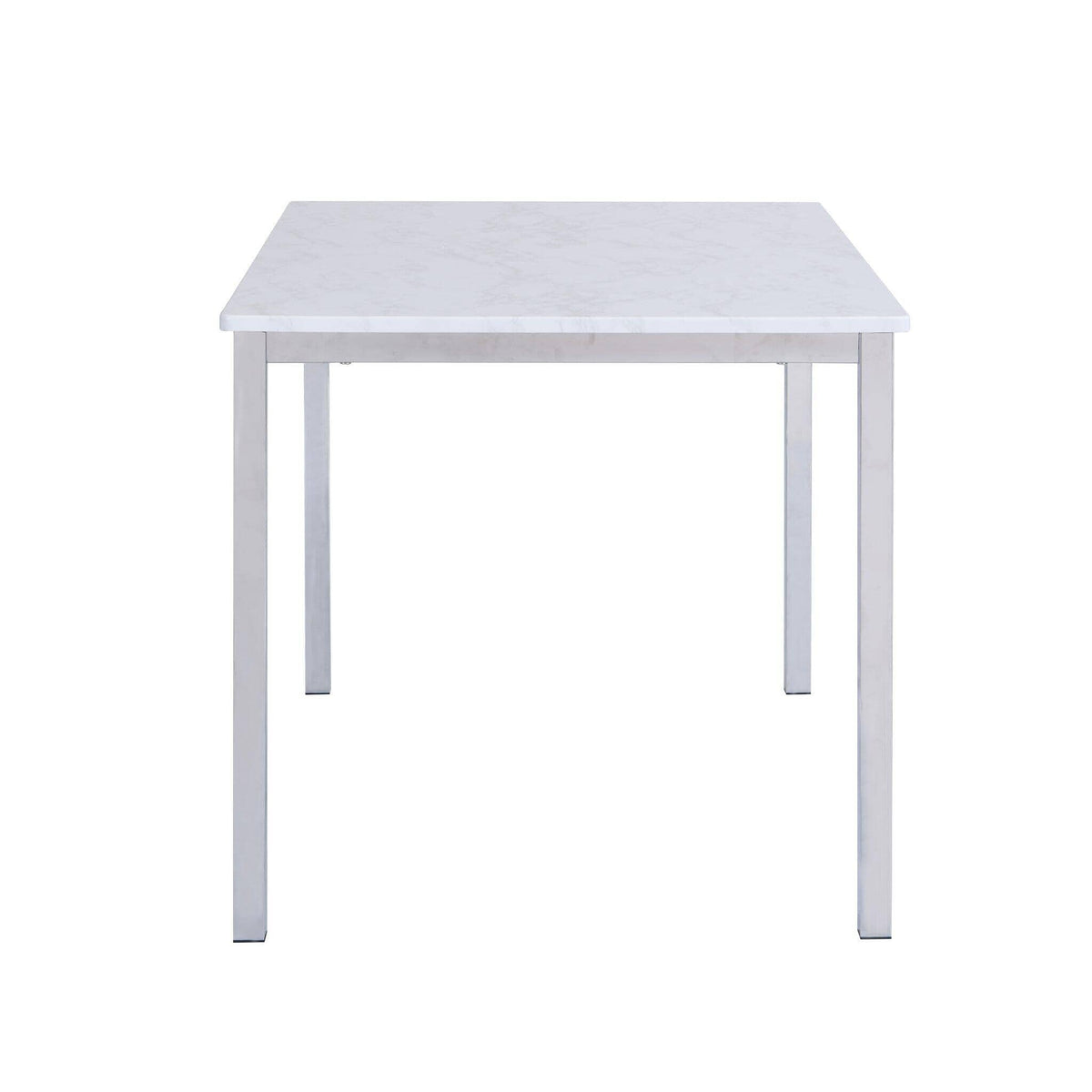 OUTLET - Milo Marble Effect Dining Table - 4 Seater - Chrome Legs