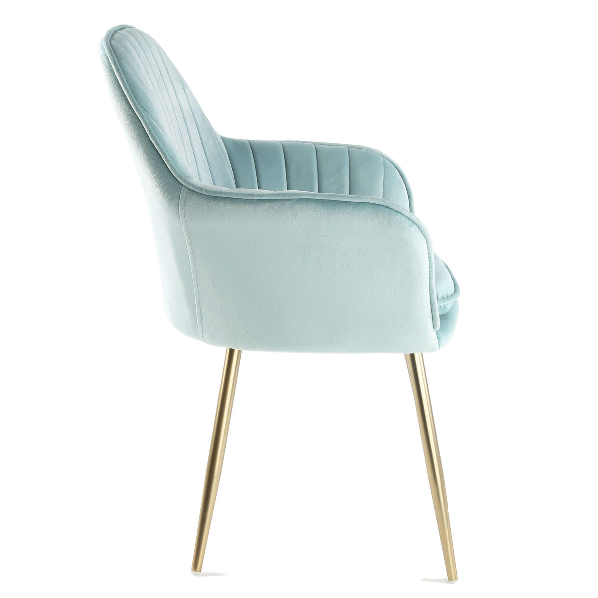 Outlet - Muse accent chair - light blue with gold legs