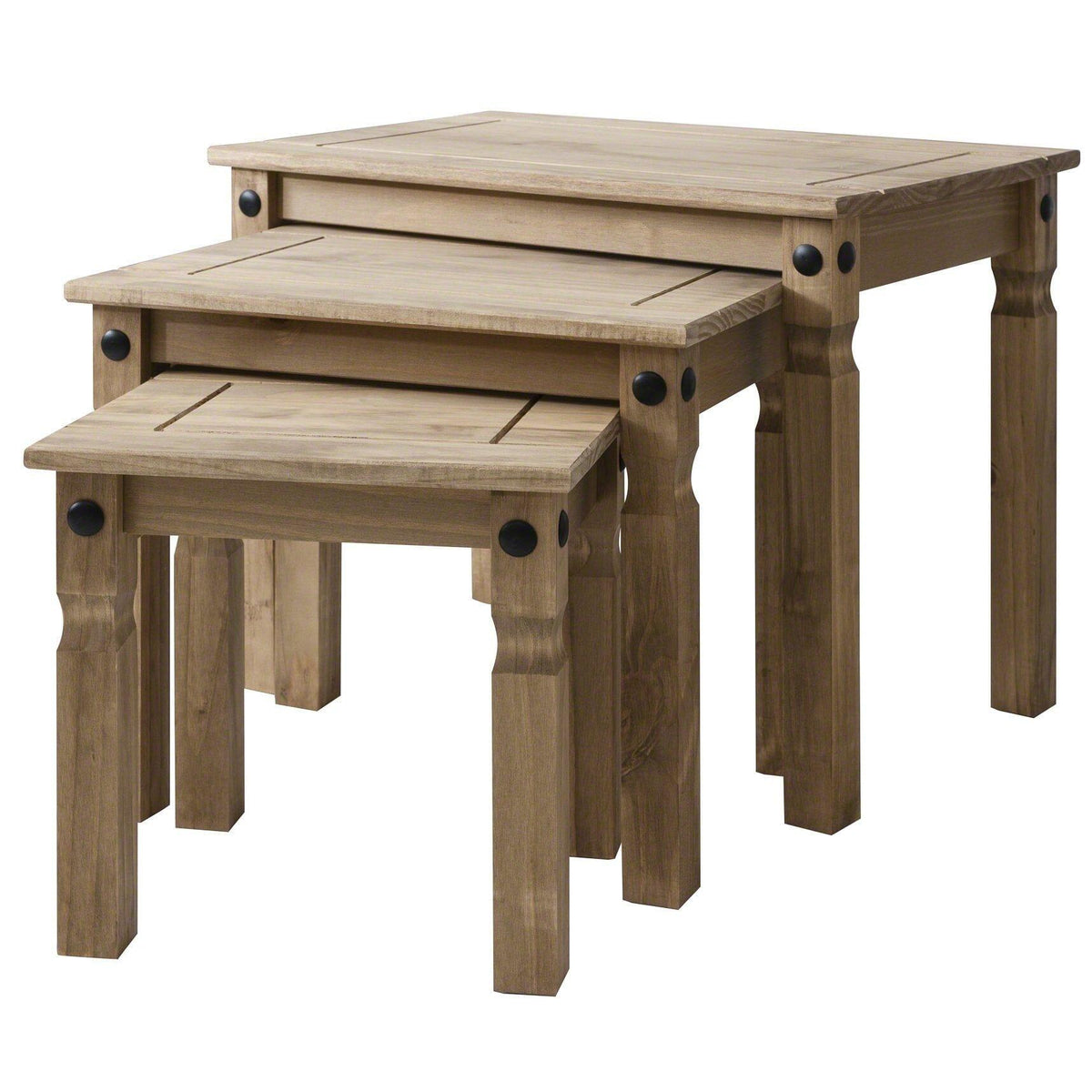 OUTLET - Corona Solid Pine Nest of Tables