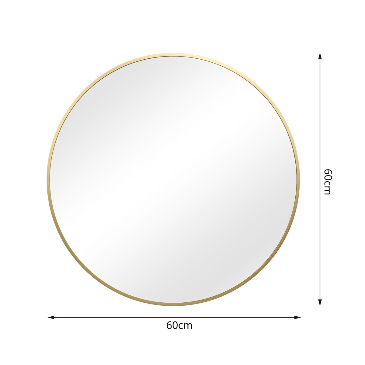 OUTLET - Pandora Round Mirror - Small - Gold