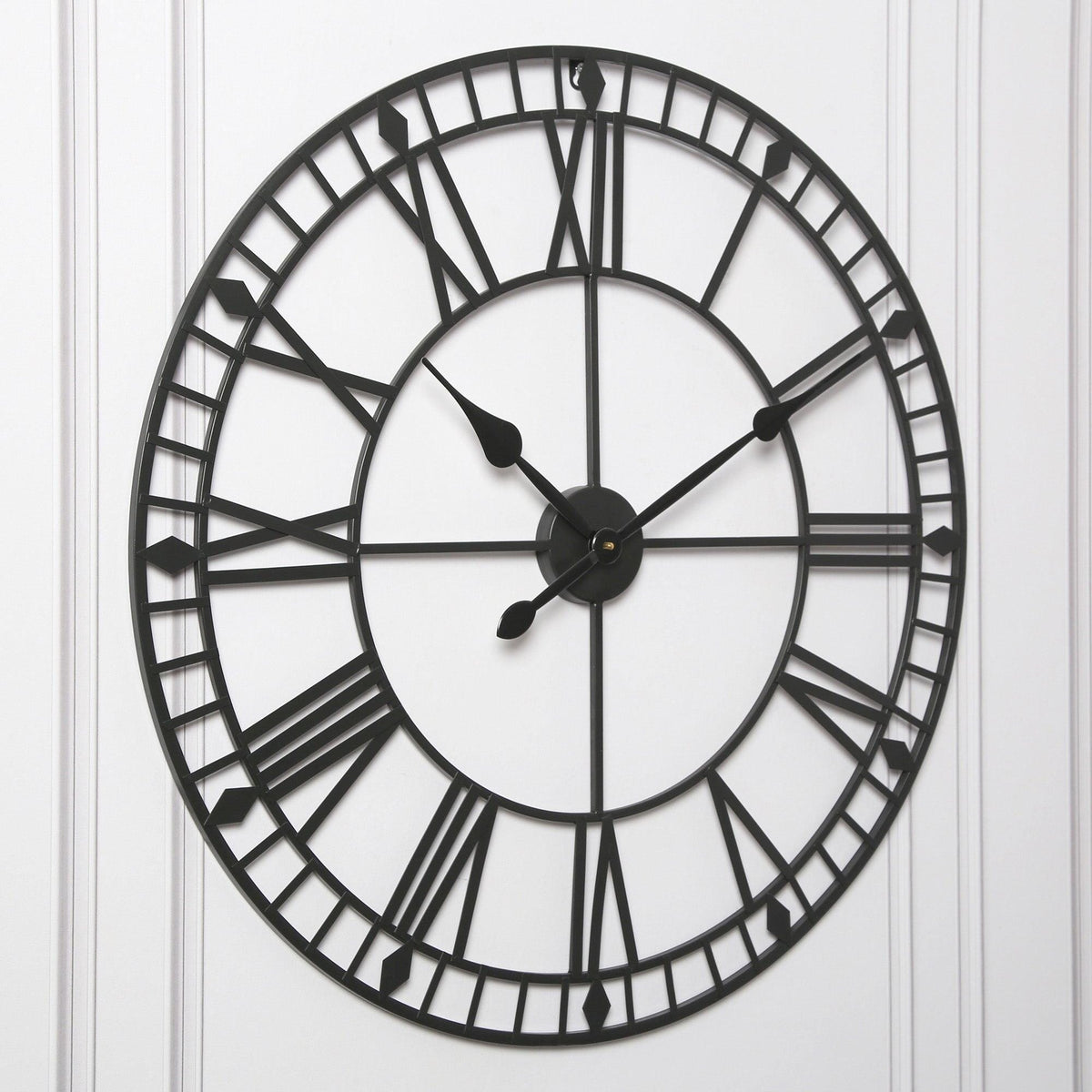 OUTLET - Riseley Skeleton Wall Clock - Black