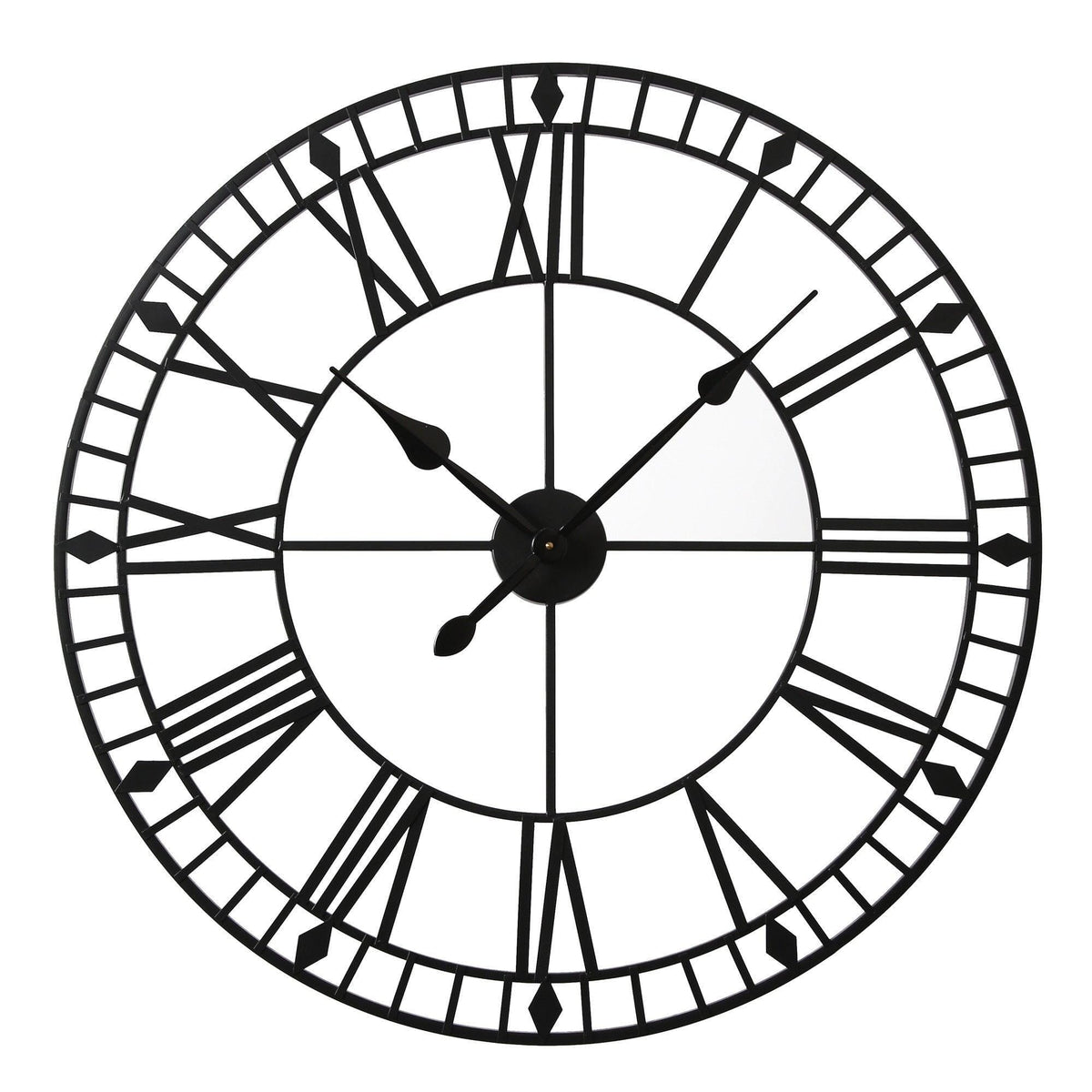 OUTLET - Riseley Skeleton Wall Clock - Black