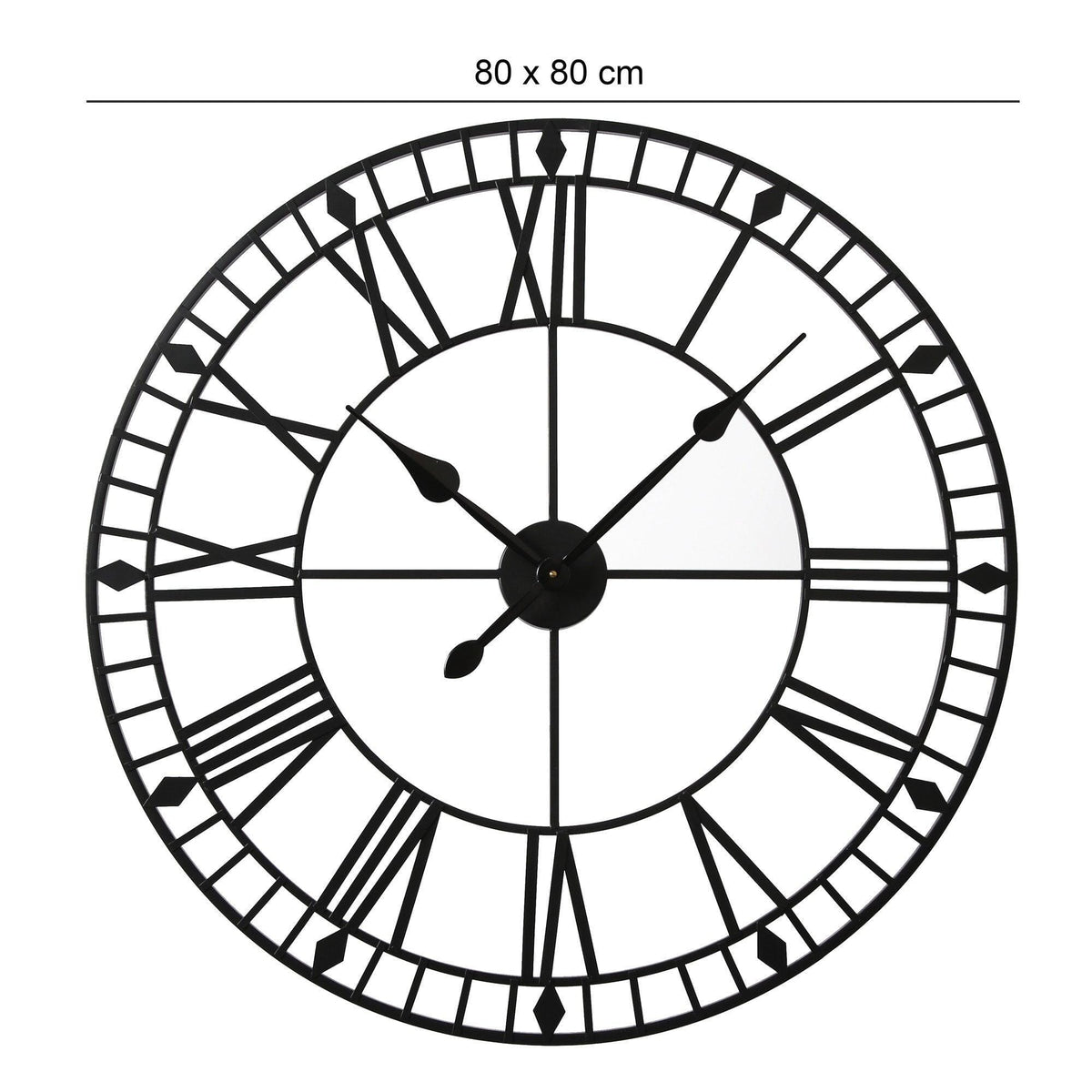 OUTLET - Riseley Skeleton Wall Clock - Black
