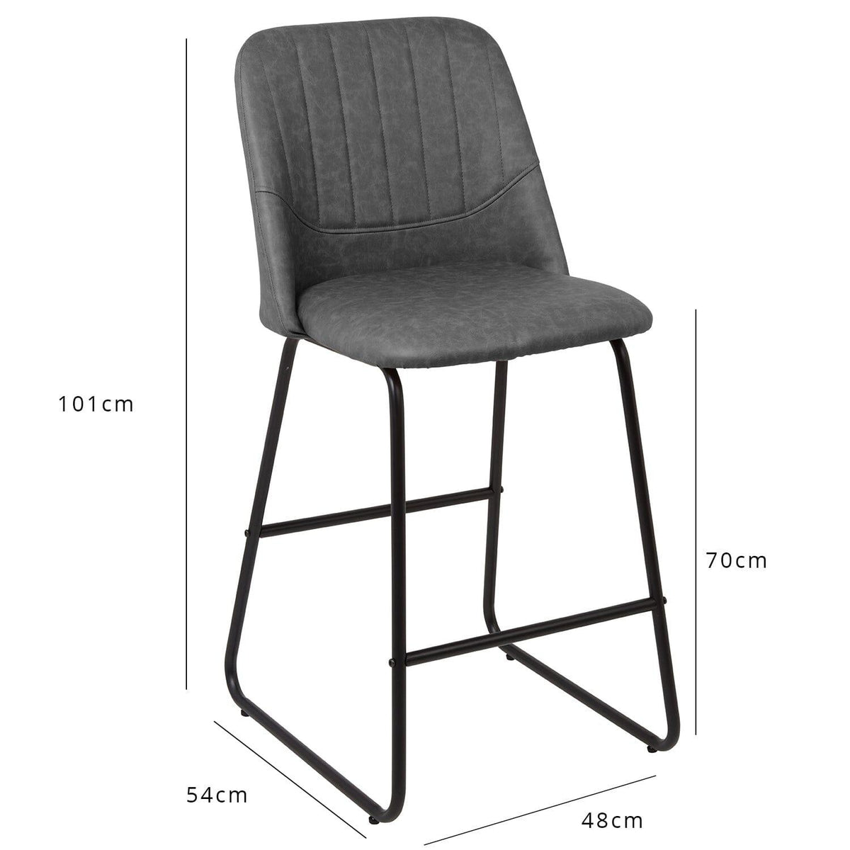 OUTLET - Sheffield Bar Stool - Grey