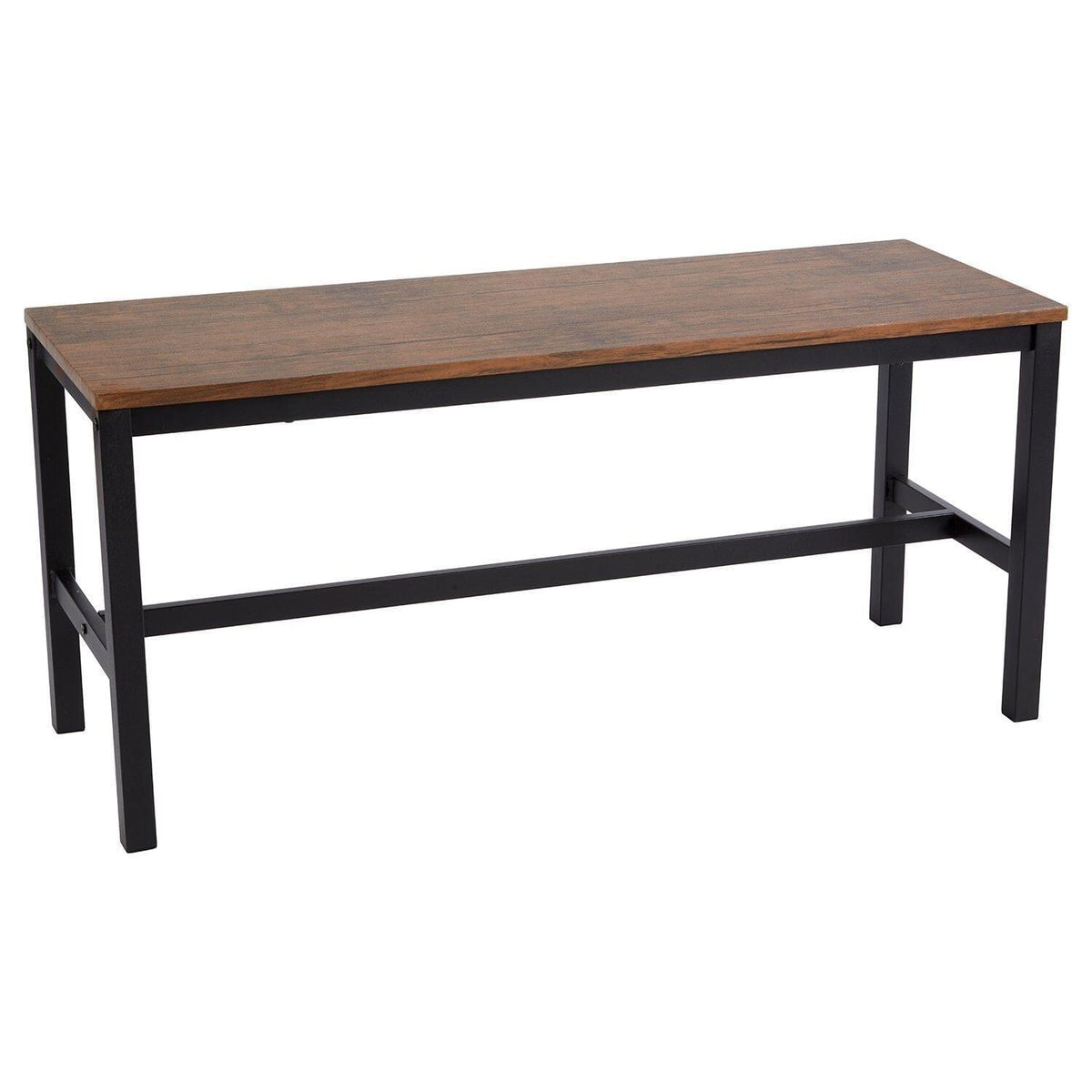 OUTLET - Sheffield 3 Seater Industrial Dining Bench - Black Legs