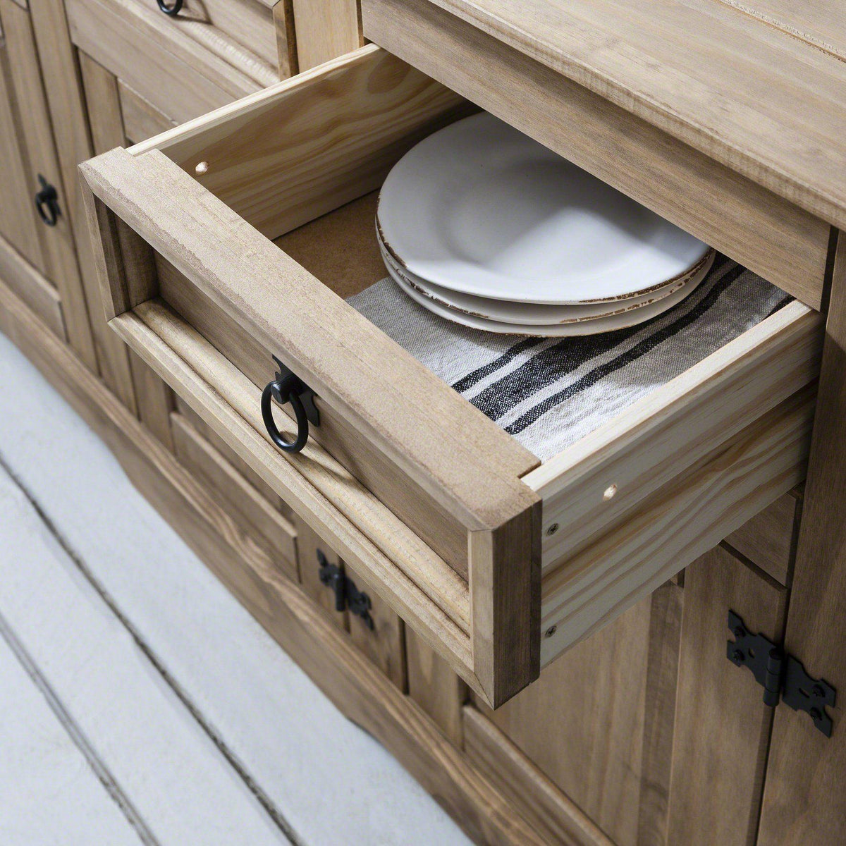 OUTLET - Sideboard - 3 Drawers 3 Doors - Solid Pine