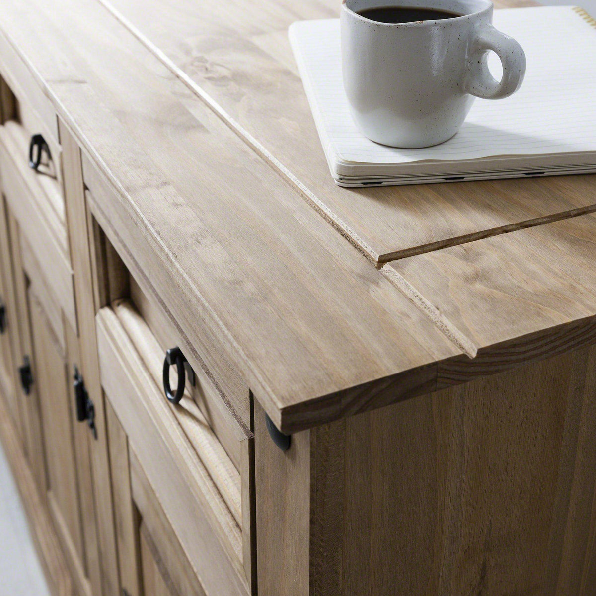 OUTLET - Sideboard - 3 Drawers 3 Doors - Solid Pine