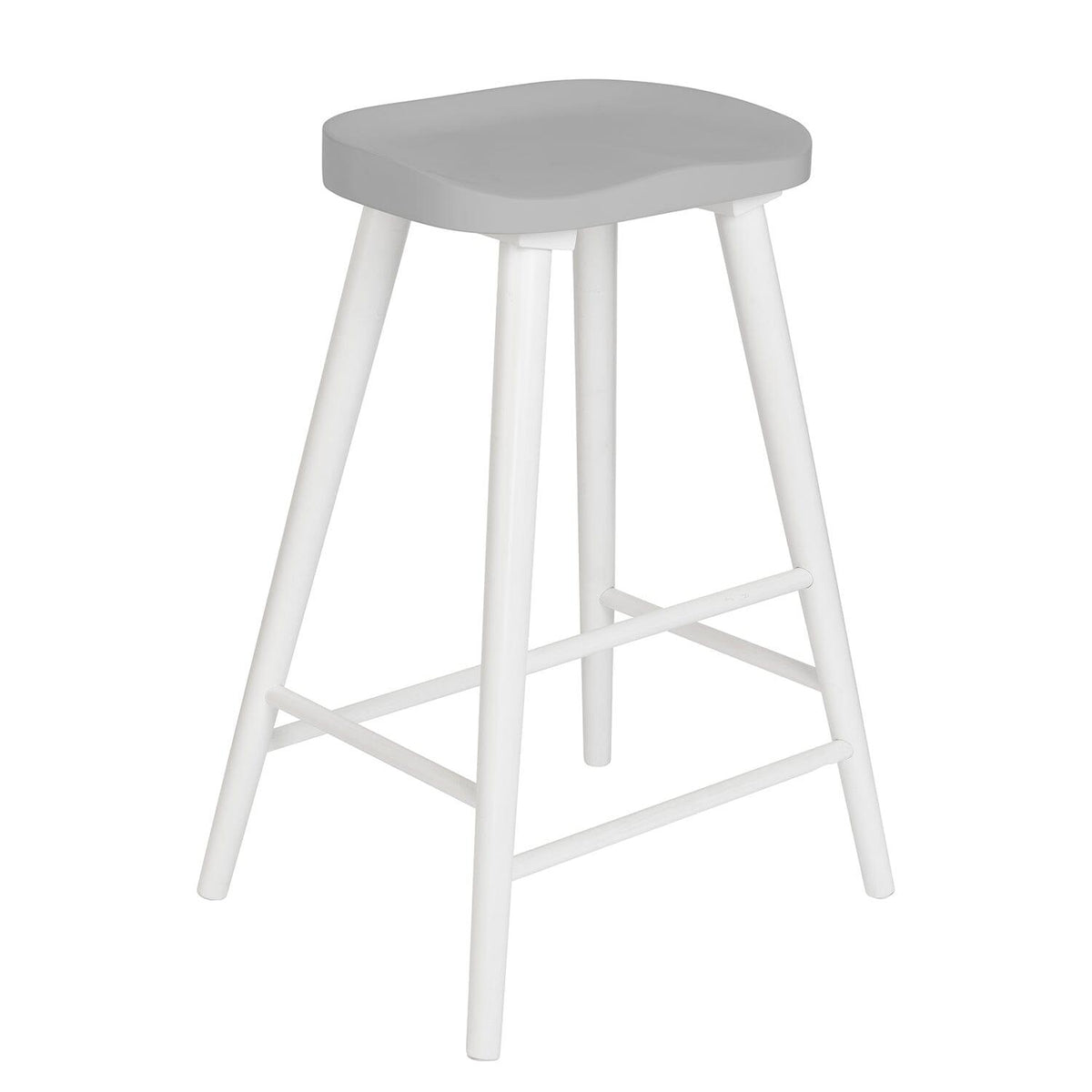 Outlet - Silvester bar stool - white frame with grey top