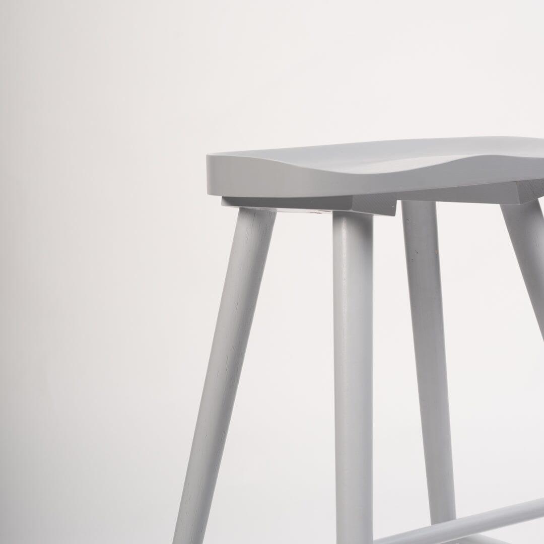 Outlet - Silvester Wooden Bar Stool Seat Grey