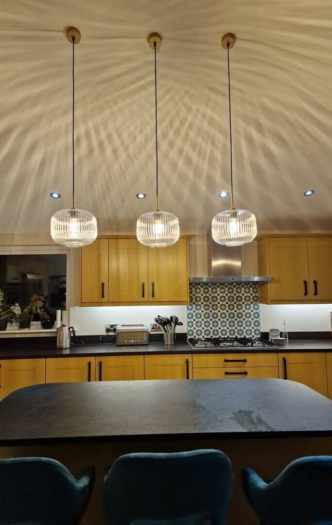 OUTLET - Elland 25cm Single Glass Pendant Light - Chrome