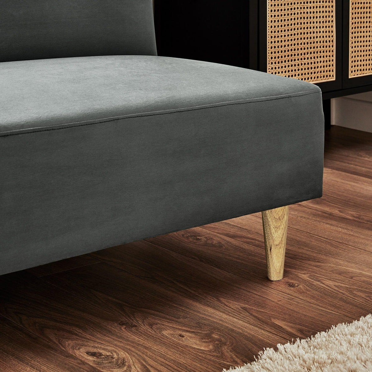 Outlet - Tamsin click clack sofa bed - grey velvet
