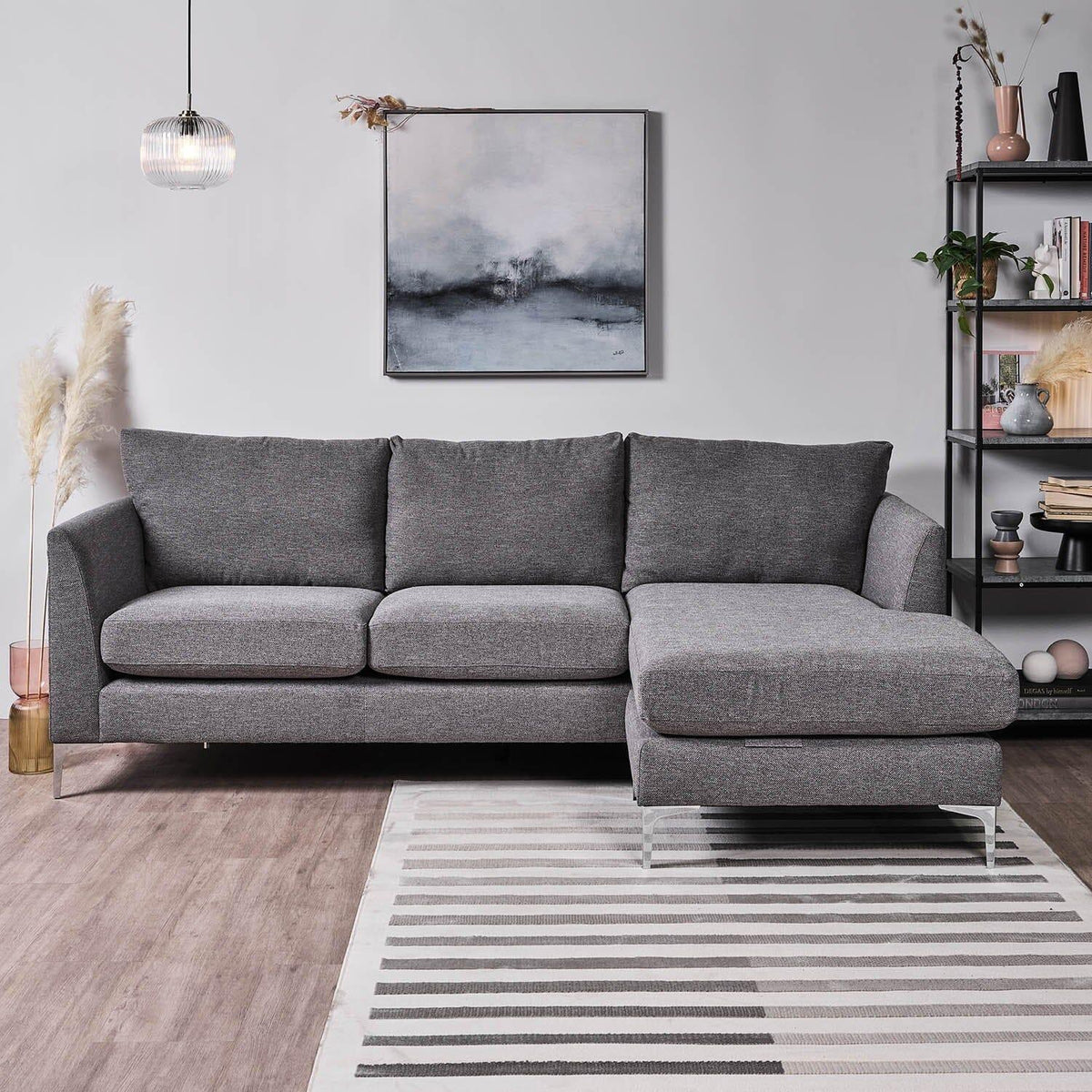 OUTLET - Taylor Chaise Corner Sofa - Charcoal Grey