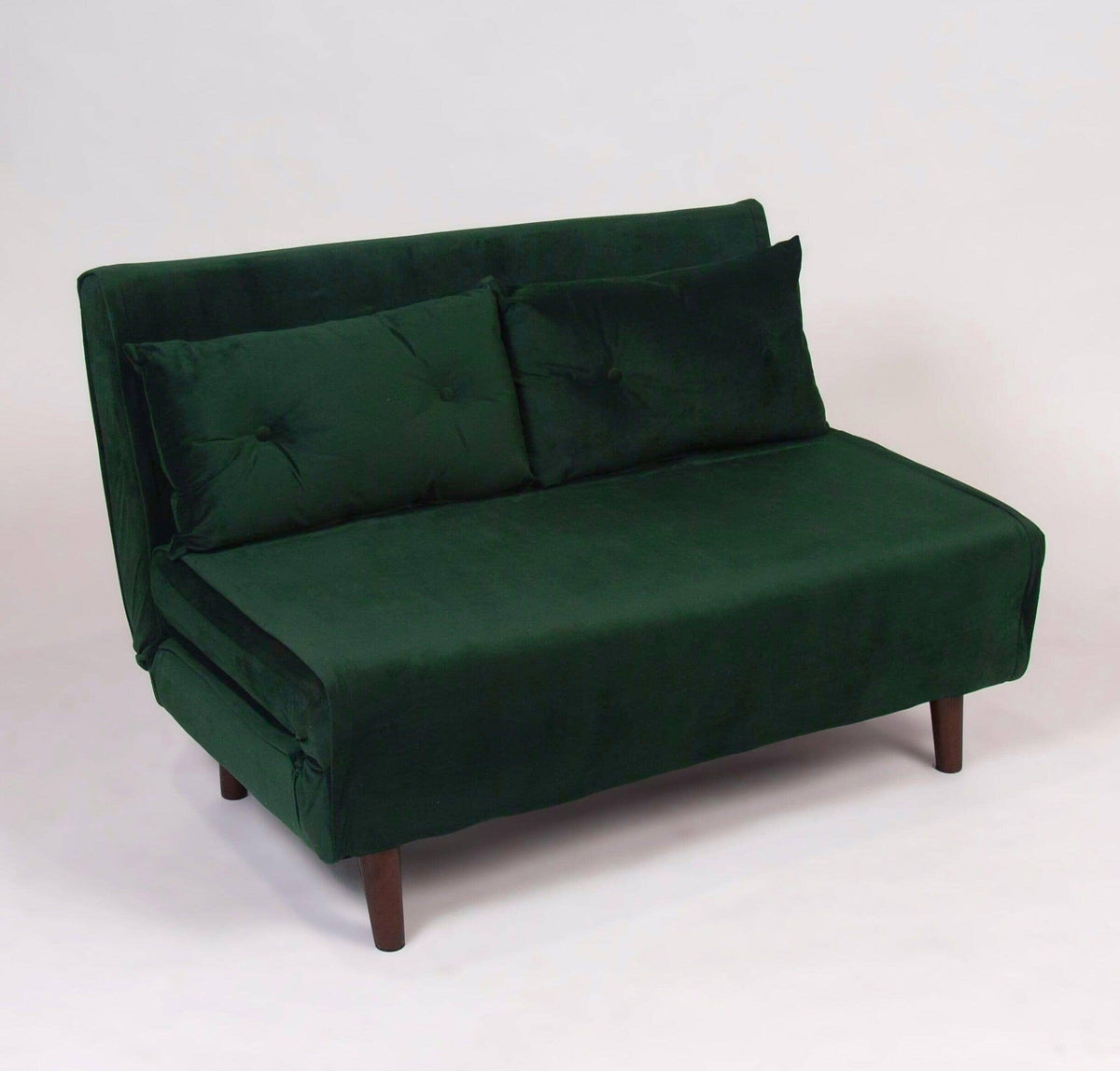 OUTLET - Una 2 Seater Double Sofa Bed - Green Velvet