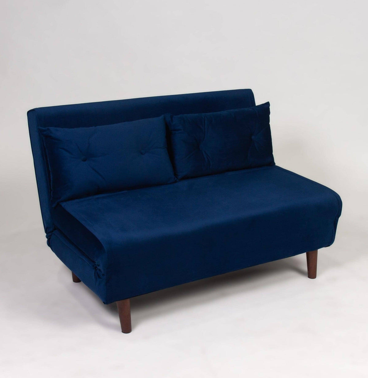 OUTLET - Una 2 Seater Double Sofa Bed - Blue Velvet
