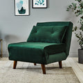 Outlet - Una Single Sofa Bed - Green - Velvet