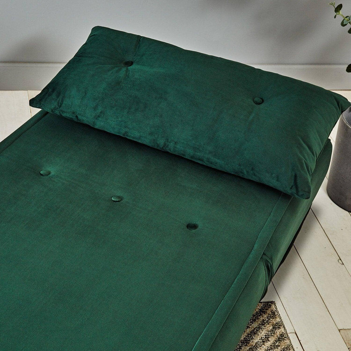 OUTLET - Una Single Sofa Bed - Green Velvet