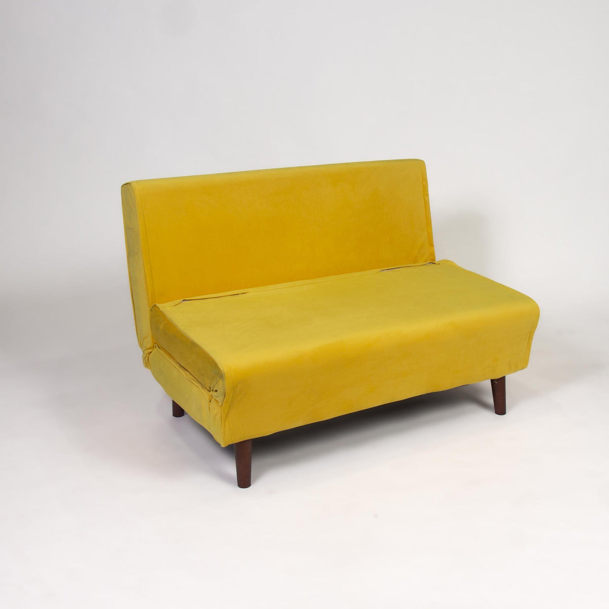 OUTLET - Una Small Double Sofa Bed - Yellow - Velvet