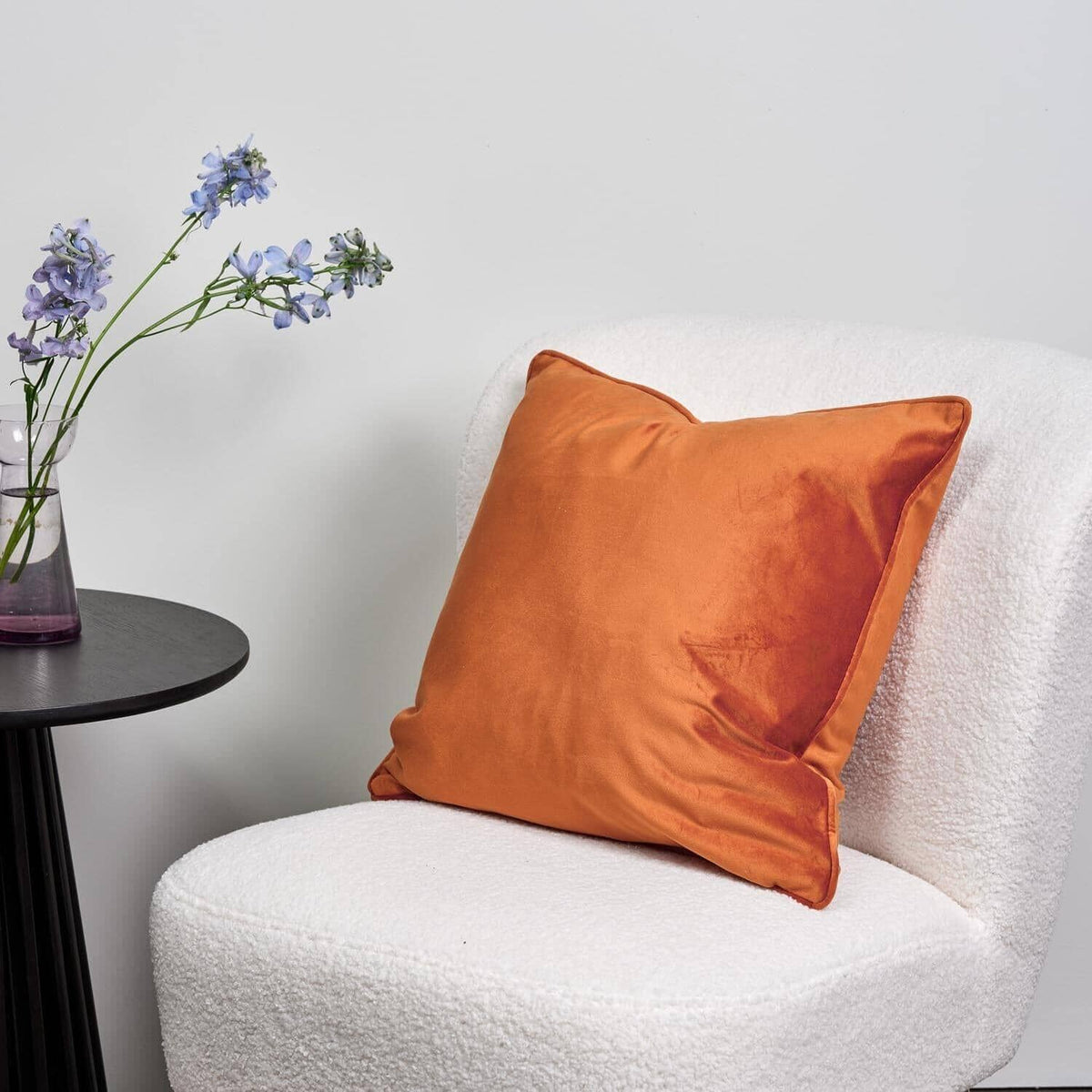 OUTLET - Alford 45x45cm Velvet Cushion Cover - Burnt Orange