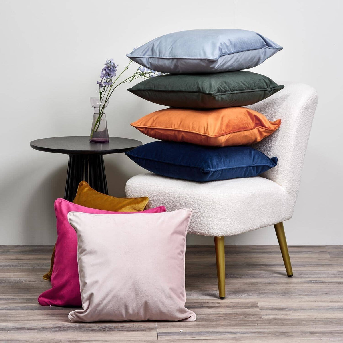 OUTLET - Alford 45x45cm Velvet Cushion Cover - Burnt Orange