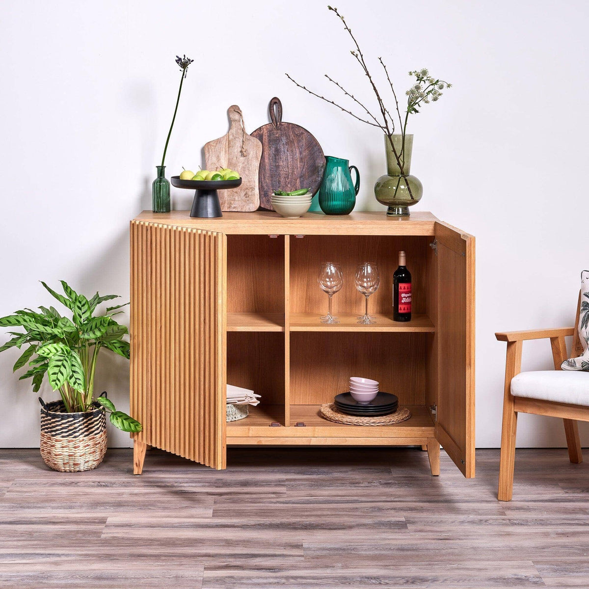 OUTLET - Willow 2 Door Small Sideboard - Classic Oak