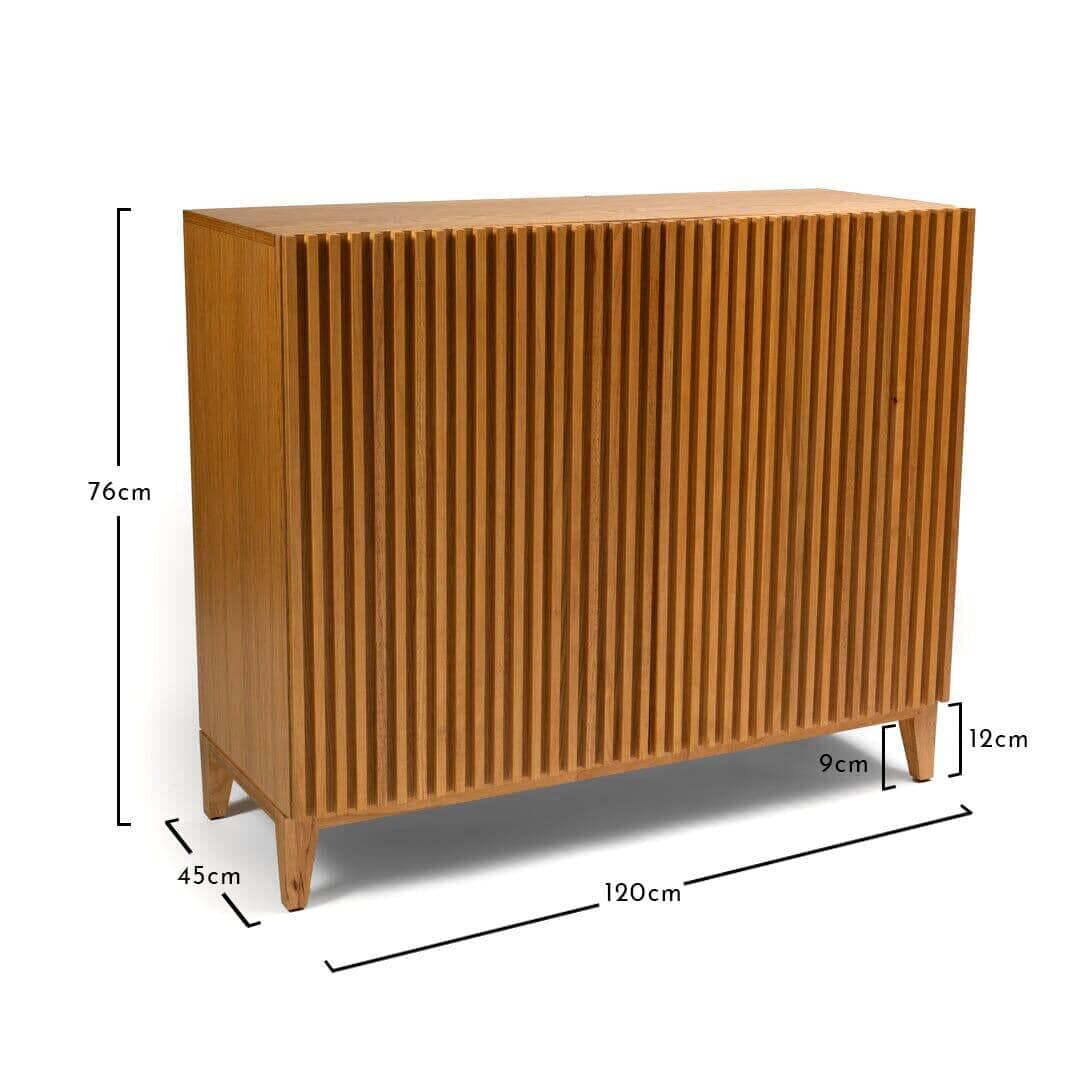 OUTLET - Willow 2 Door Small Sideboard - Classic Oak