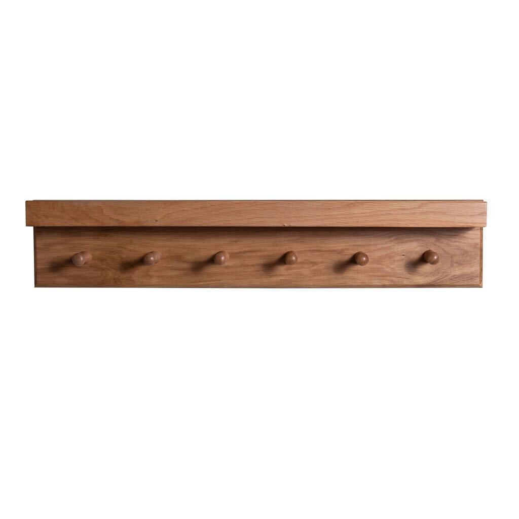 Willow Wooden Coat Rack with Shelf - Oak