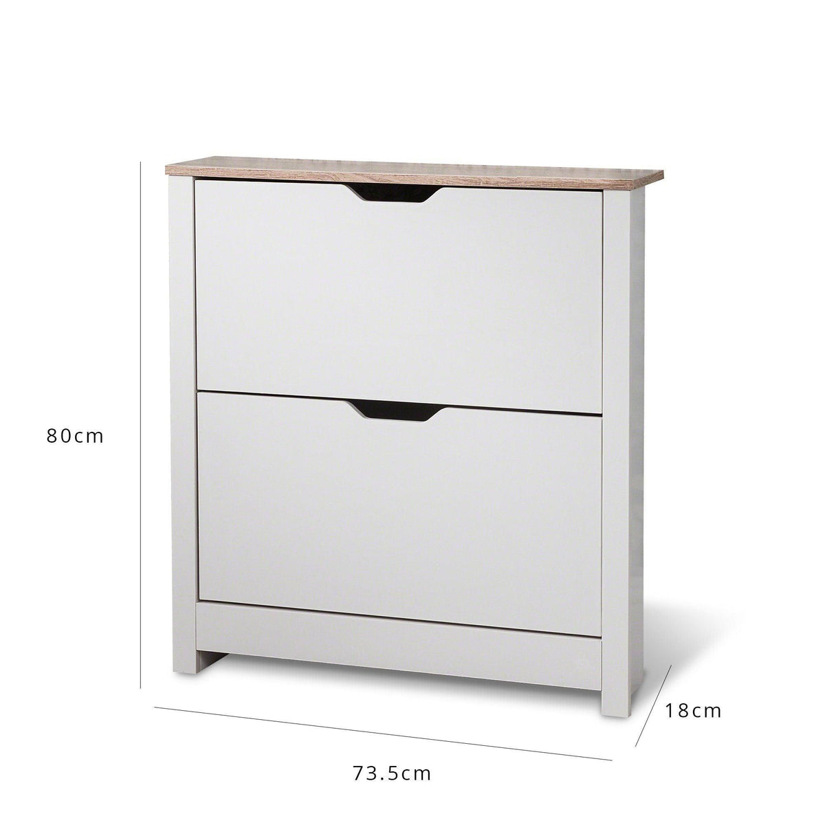 Outlet - Windsor Shoe Cabinet - 2 Door - White