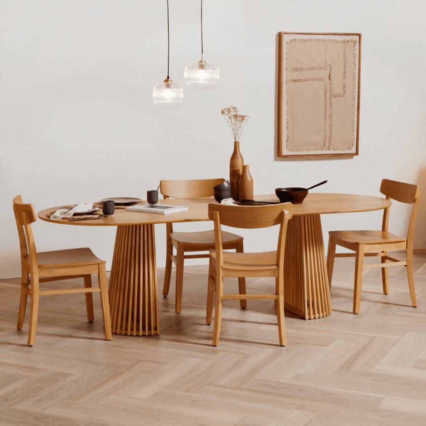 OUTLET - Willow Oak Wooden Dining Chairs - Set of 2