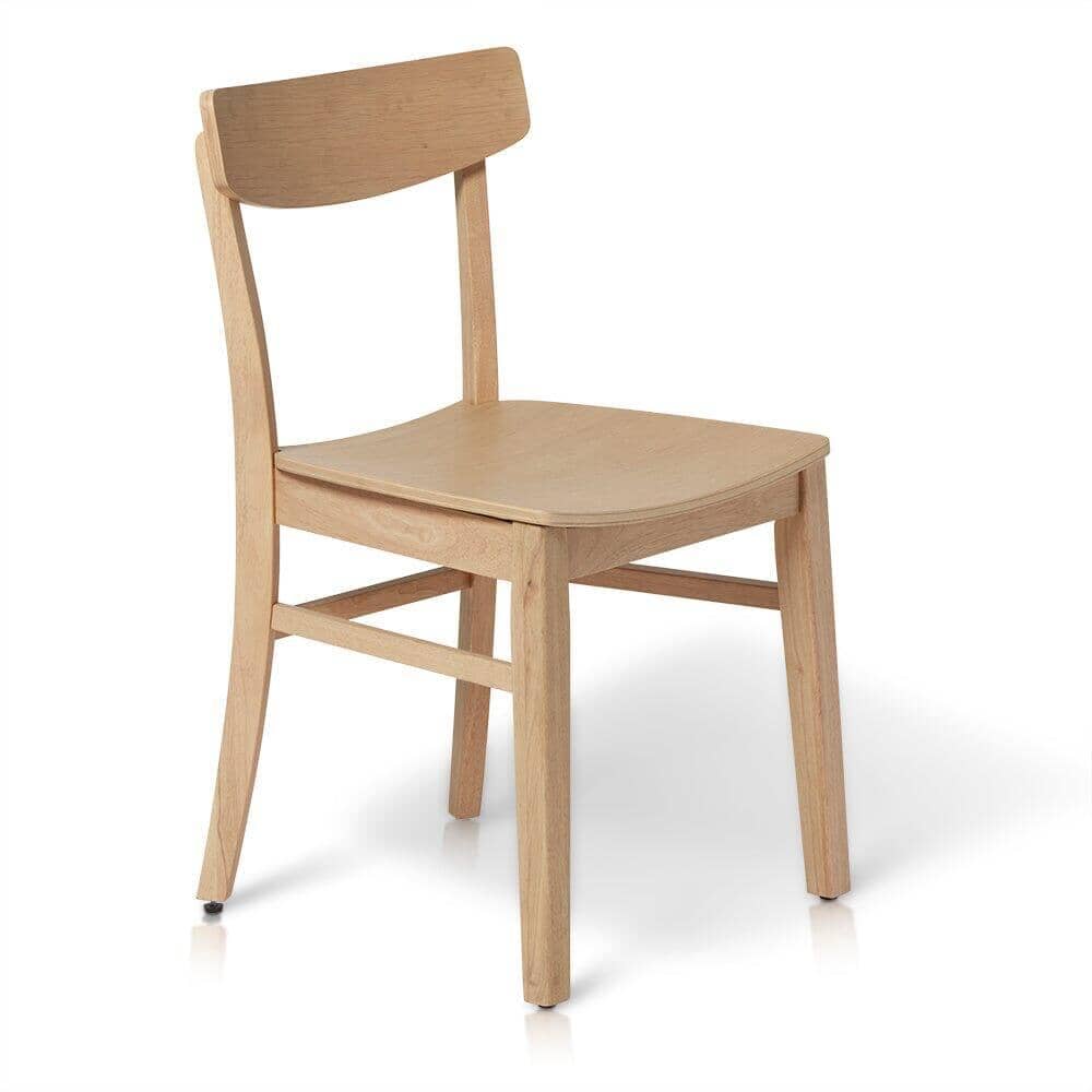 OUTLET - Willow Pale Oak Wooden Dining Chairs - Set of 2