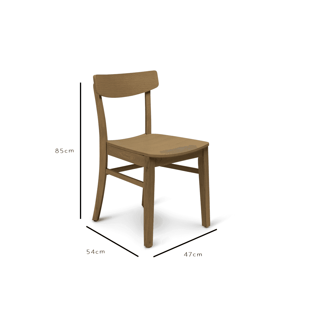 OUTLET - Willow Pale Oak Wooden Dining Chairs - Set of 2