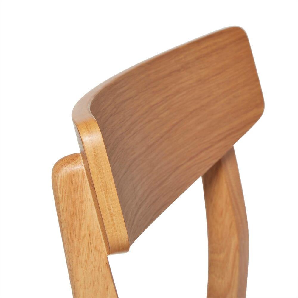 OUTLET - Faye Oak Wooden Woven Chairs - Set of 2