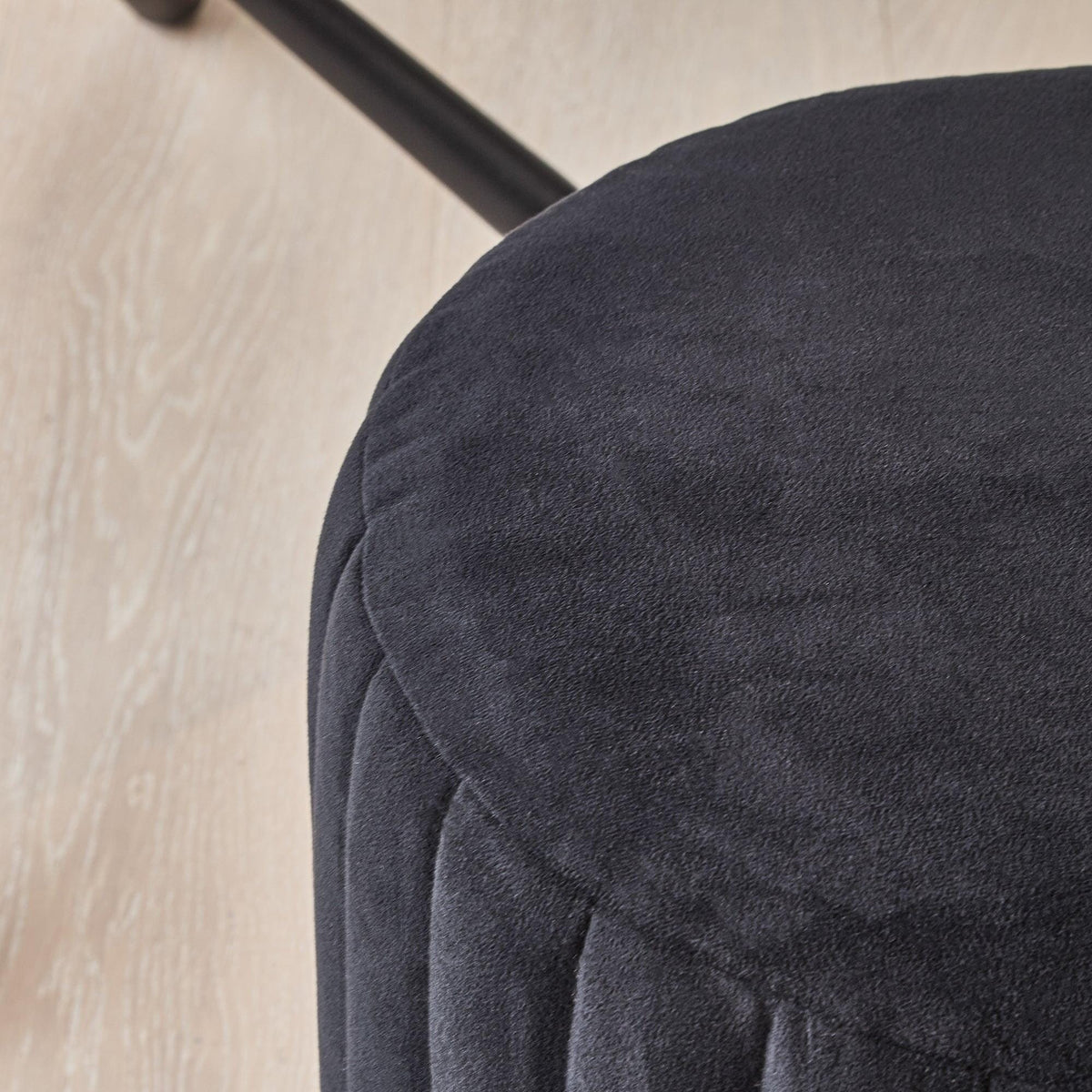 Outlet - Penelope Drum Stool - Black