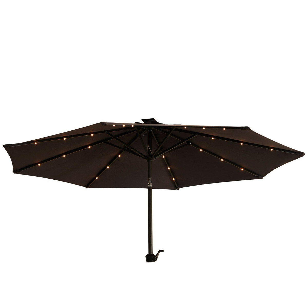 Grey LED Premium Parasol Round 2.7m