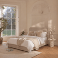 Robyn King Ottoman Bed - Soft Beige