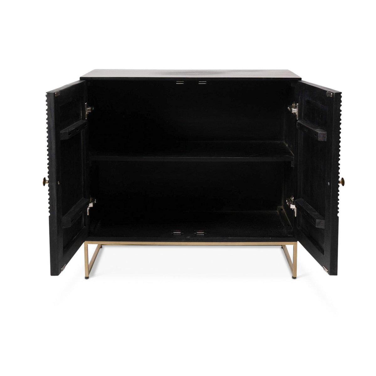 Outlet - Rayna 2 Door Small Sideboard - Jet Black