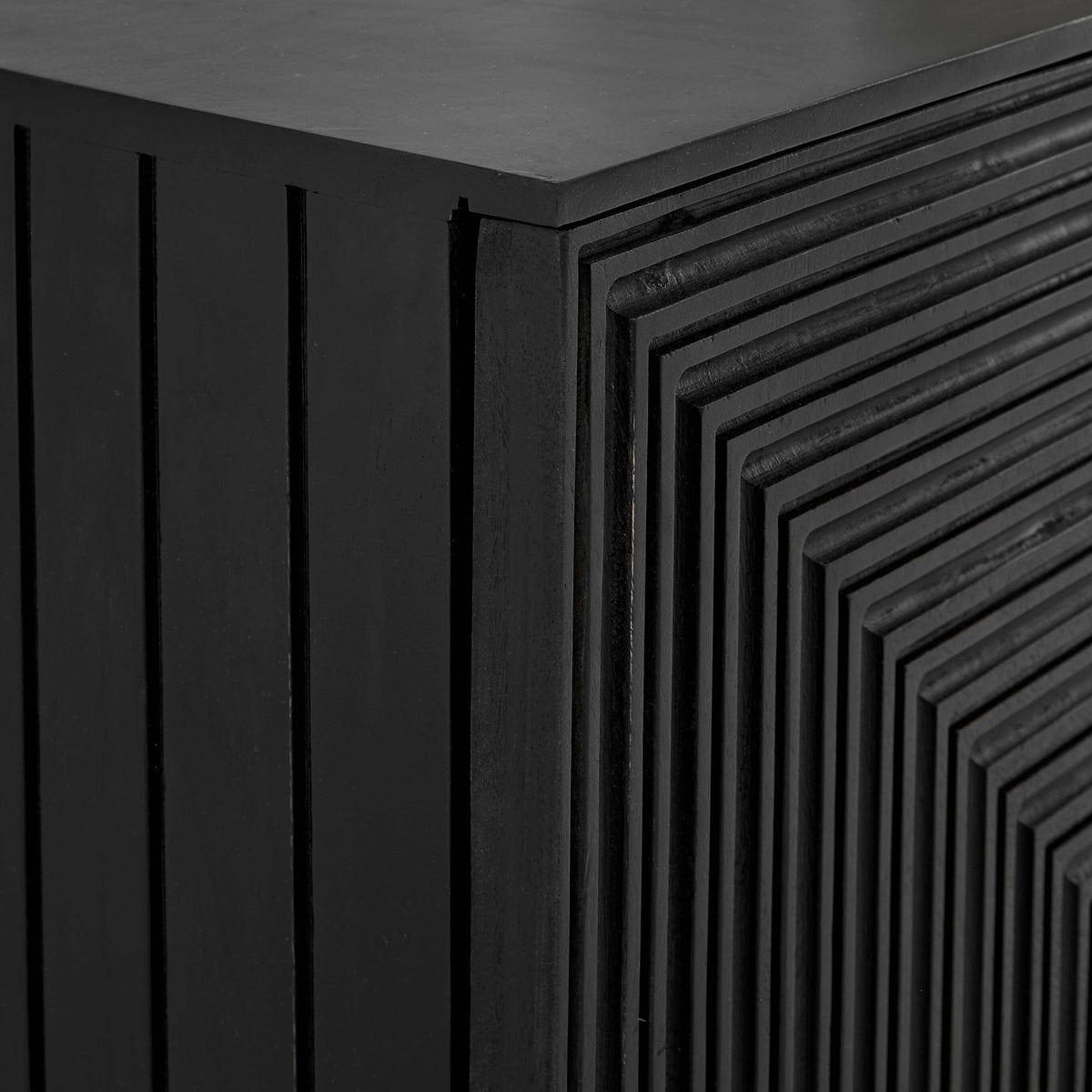 Outlet - Rayna 2 Door Small Sideboard - Jet Black