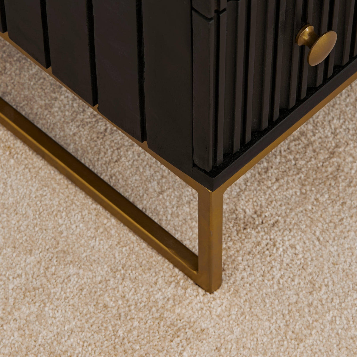 Rayna 3 Drawer Chest of Drawers - Jet Black