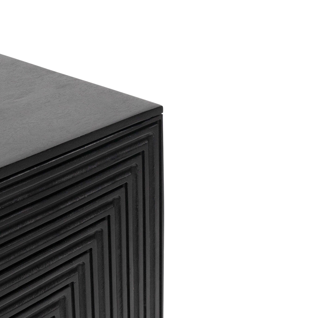 Outlet - Rayna Bedside Table - Jet Black