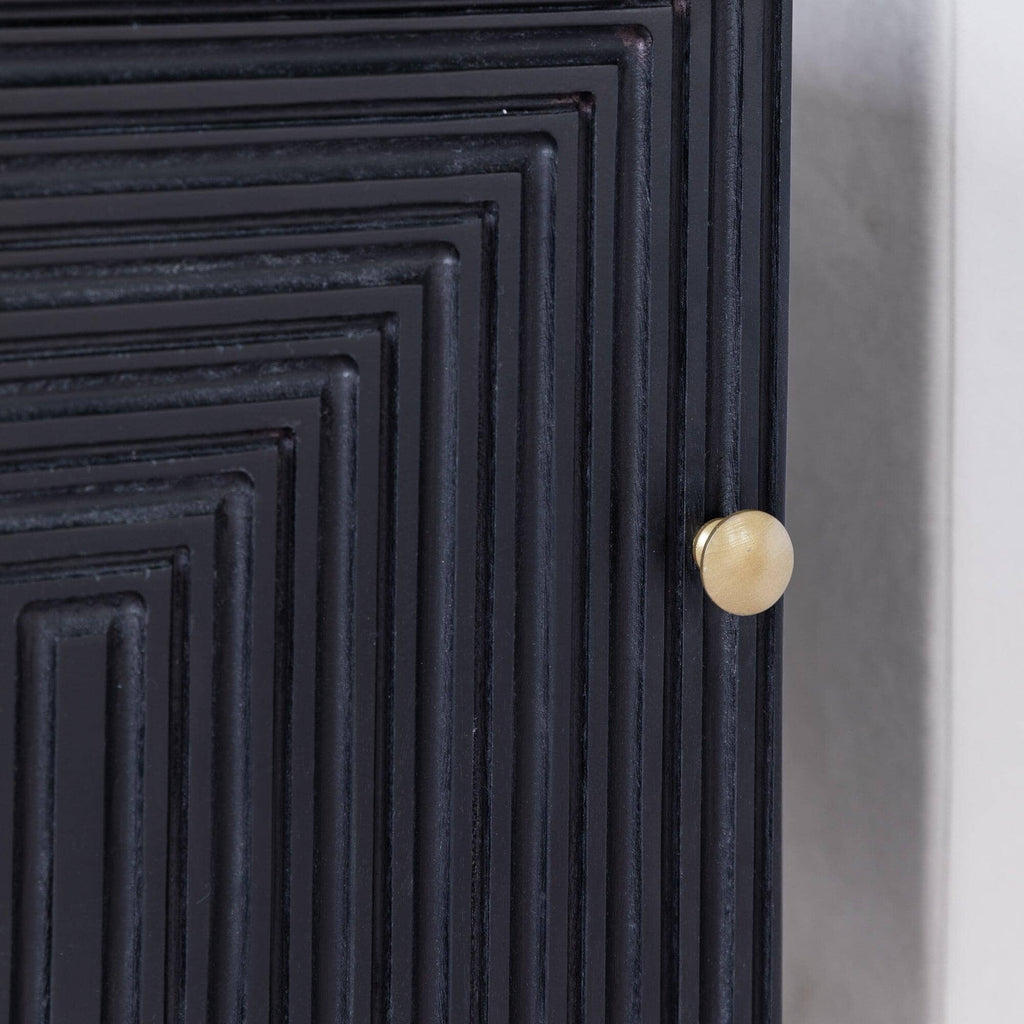 Outlet - Rayna Bedside Table - Jet Black