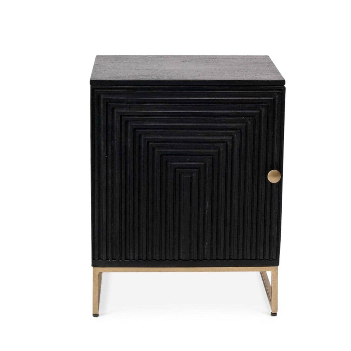 Outlet - Rayna Bedside Table - Jet Black