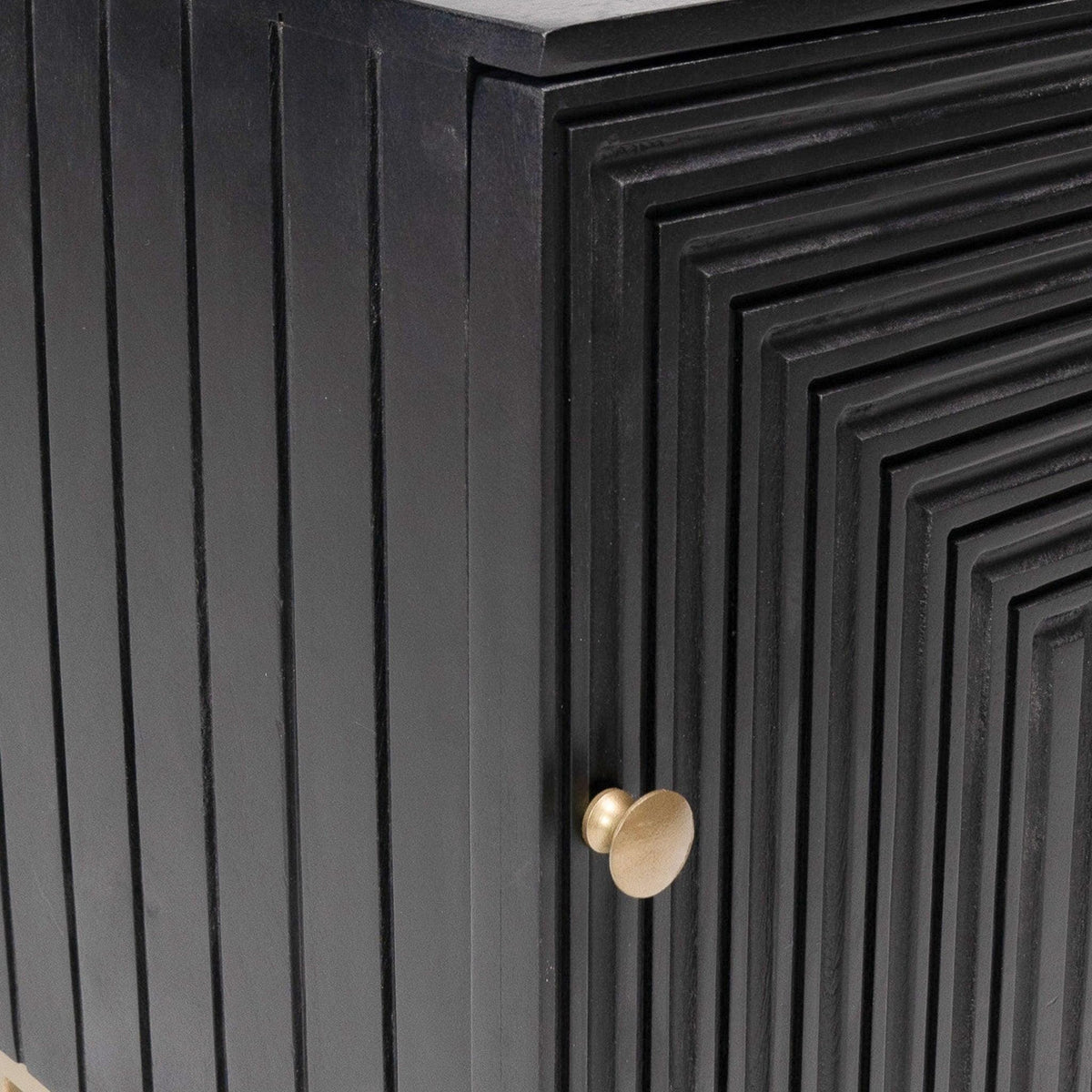Outlet - Rayna Bedside Table - Jet Black