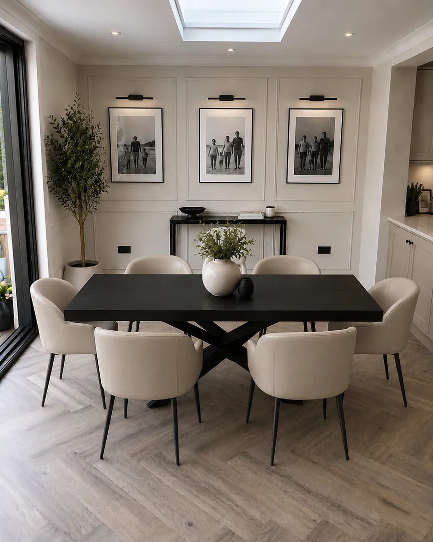 Amelia Extendable Dining Table Black